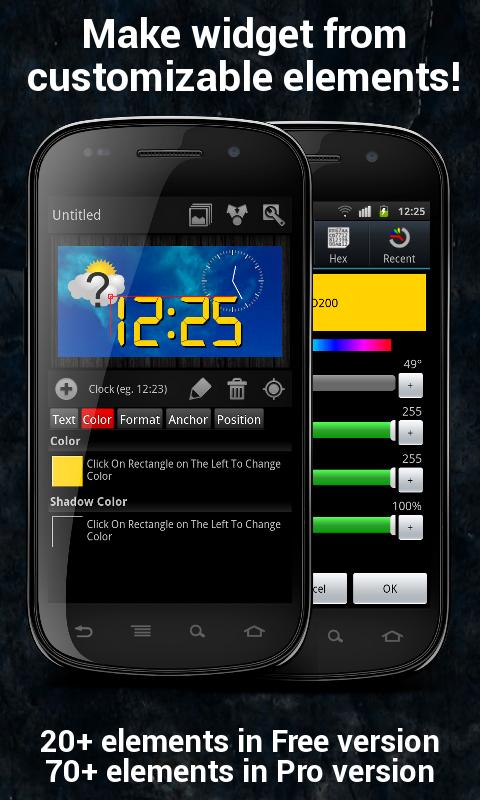 اسکرینشات 1 از محیط برنامه Make Your Clock Widget Pro v1.4.5 برای اندروید