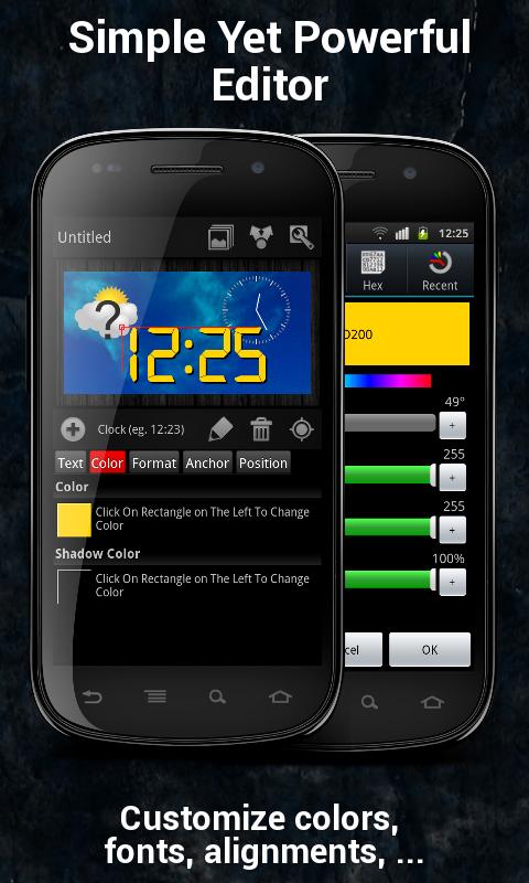 اسکرینشات 2 از محیط برنامه Make Your Clock Widget Pro v1.4.5 برای اندروید