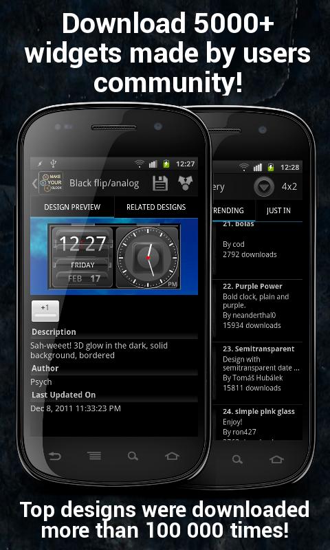 اسکرینشات 3 از محیط برنامه Make Your Clock Widget Pro v1.4.5 برای اندروید