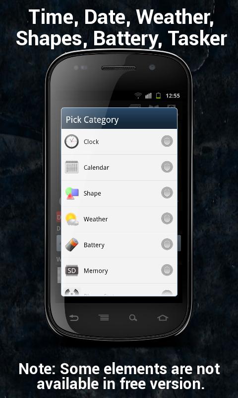 اسکرینشات 4 از محیط برنامه Make Your Clock Widget Pro v1.4.5 برای اندروید