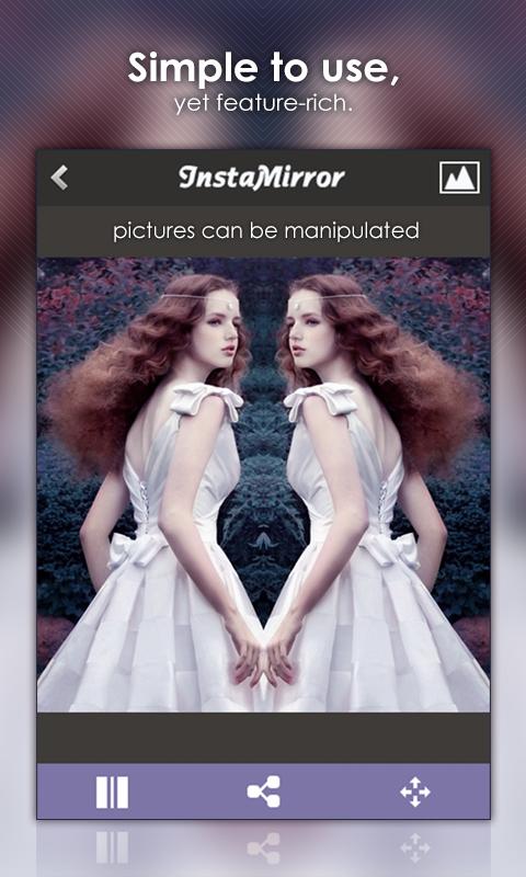 اسکرینشات 2 از محیط برنامه Mirror Photo & Shape v1.7 برای اندروید