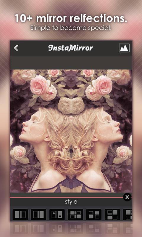 اسکرینشات 4 از محیط برنامه Mirror Photo & Shape v1.7 برای اندروید
