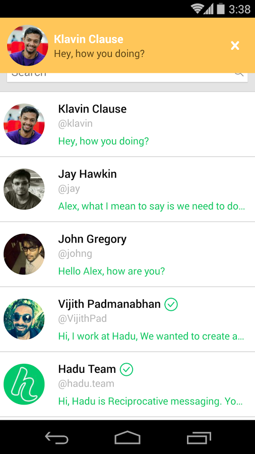 اسکرینشات 2 از محیط برنامه Hadu v1.0.1 برای اندروید