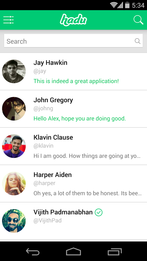 اسکرینشات 3 از محیط برنامه Hadu v1.0.1 برای اندروید