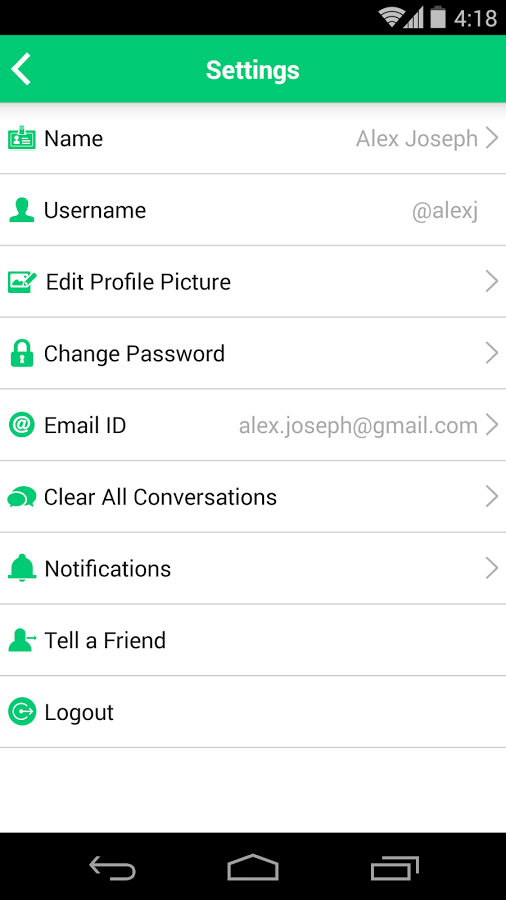 اسکرینشات 4 از محیط برنامه Hadu v1.0.1 برای اندروید