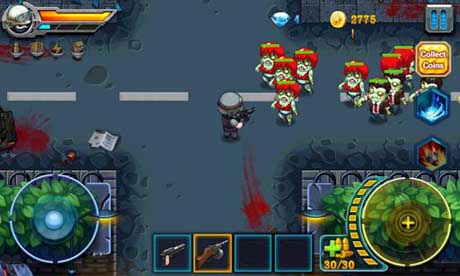 اسکرینشات 2 از محیط برنامه Zombie Fire 1.0 برای اندروید