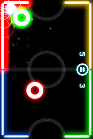 اسکرینشات 4 از محیط برنامه Glow Hockey 2 1.0.7 برای اندروید
