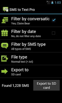 اسکرینشات 3 از محیط برنامه SMS to Text Pro v1.9.5 برای اندروید