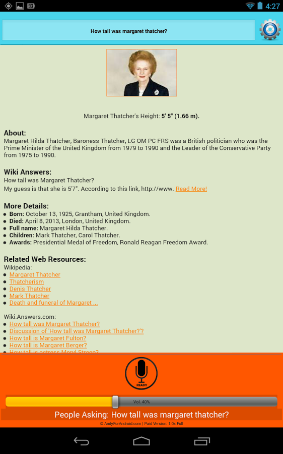 تصویر محیط ANDY Voice Assistant (PRO) v13.1x تصویر محیط ANDY Voice Assistant (PRO) v13.1x