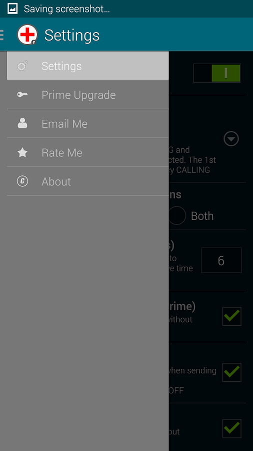 اسکرینشات 1 از محیط برنامه C SaveMe v1.0.3 برای اندروید