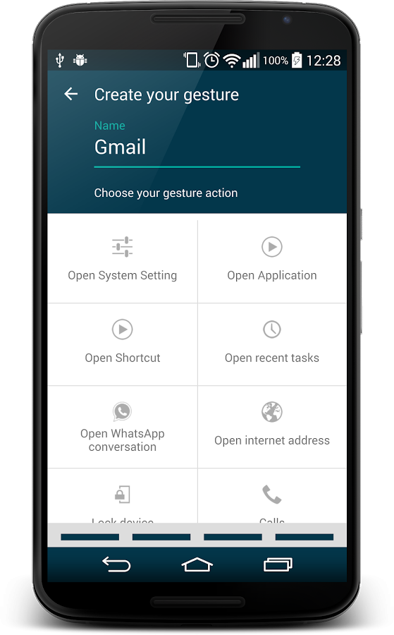 اسکرینشات 4 از محیط برنامه Finger Gesture Launcher v5.1.3 برای اندروید