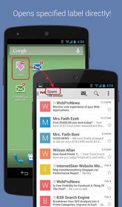 اسکرینشات 2 از محیط برنامه Unread Badge PRO (for Gmail) v1.4.1 برای اندروید