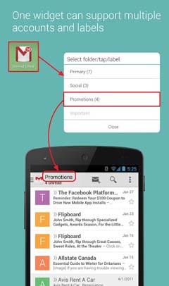 اسکرینشات 3 از محیط برنامه Unread Badge PRO (for Gmail) v1.4.1 برای اندروید
