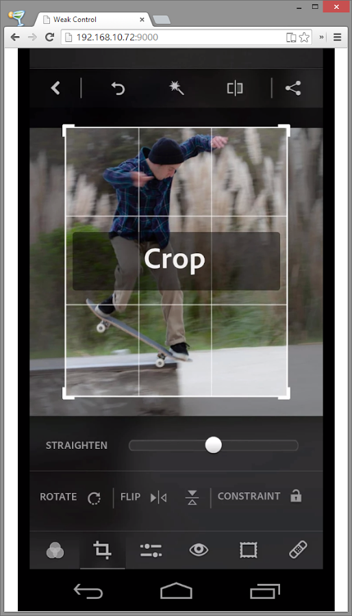 اسکرینشات 1 از محیط برنامه Weak Control v2.0 برای اندروید
