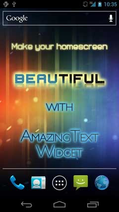 اسکرینشات 1 از محیط برنامه AmazingText Plus v1.2 برای اندروید