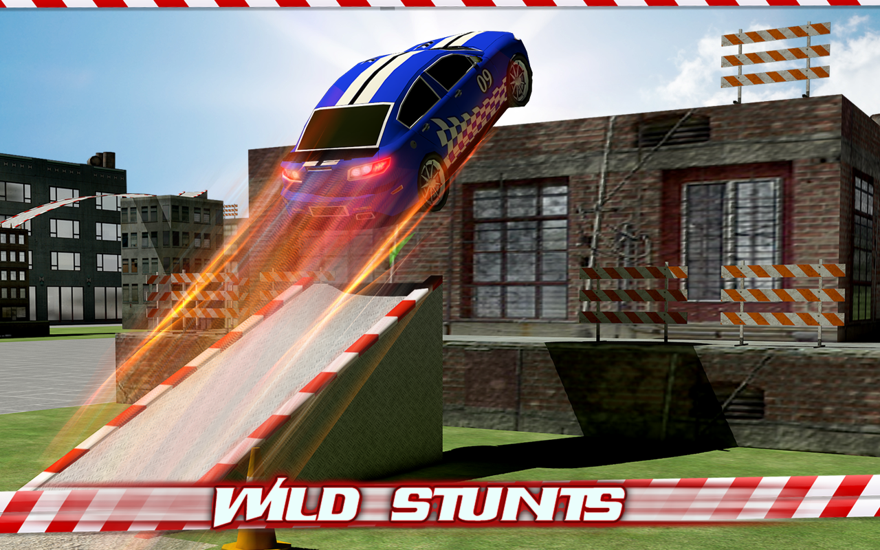 اسکرینشات 1 از محیط برنامه Crazy Car Roof Jumping 3D v1.2 برای اندروید