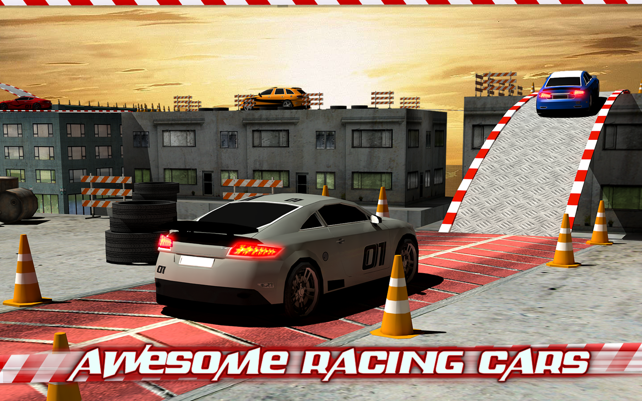 اسکرینشات 3 از محیط برنامه Crazy Car Roof Jumping 3D v1.2 برای اندروید