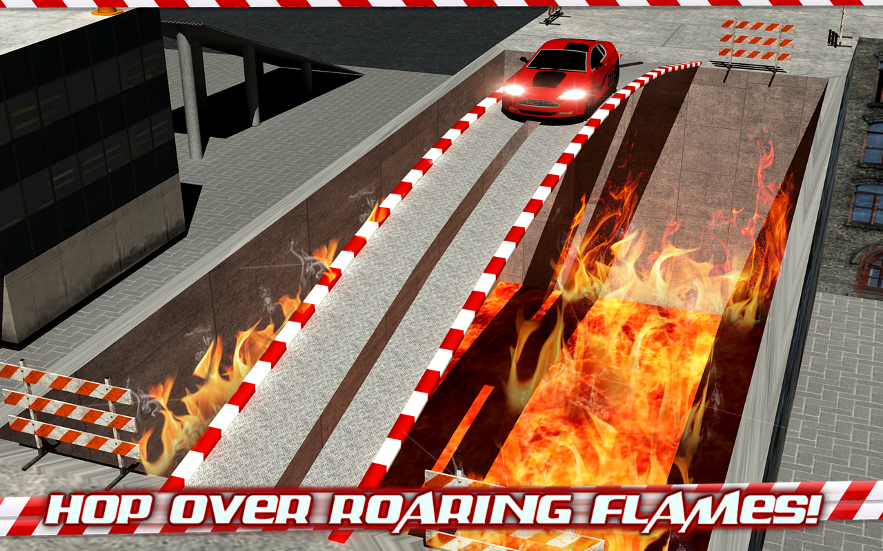 اسکرینشات 4 از محیط برنامه Crazy Car Roof Jumping 3D v1.2 برای اندروید