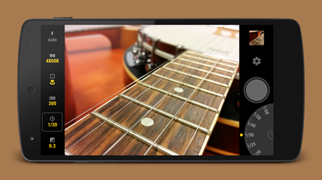 اسکرینشات 1 از محیط برنامه Manual Camera v3.7.2 برای اندروید