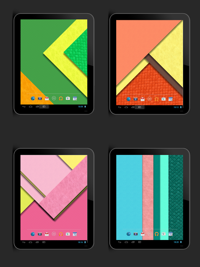 اسکرینشات 4 از محیط برنامه Material Style Tiles LWP PRO v1.0.0 برای اندروید