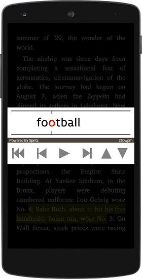 اسکرینشات 4 از محیط برنامه SpeedRead With Spritz v1.061 برای اندروید