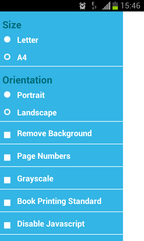 اسکرینشات 2 از محیط برنامه Website TO PDF PRO v1.7 برای اندروید