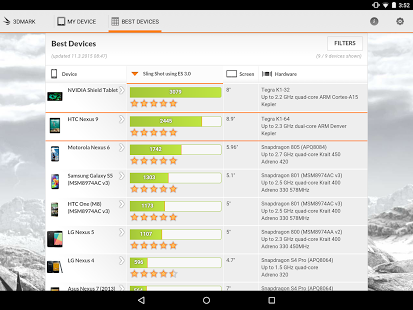 اسکرینشات 4 از محیط برنامه 3DMark Sling Shot Benchmark v1.5.3083 برای اندروید