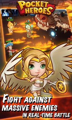 اسکرینشات 1 از محیط برنامه Pocket Heroes v1.1.7 برای اندروید
