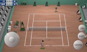 اسکرین‌شات 2 از محیط برنامه Stickman Tennis برای اندروید