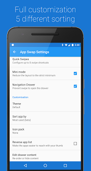 اسکرینشات 5 از محیط برنامه App Swap Drawer – T9 Search Premium v1.1.2.515 برای اندروید
