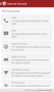 اسکرینشات 1 از محیط برنامه G DATA INTERNET SECURITY v25.8.48b39158 برای اندروید