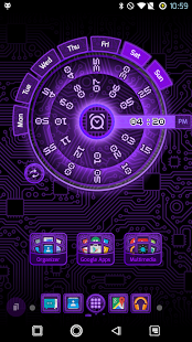 اسکرینشات 1 از محیط برنامه PCB Purple ⁞ TSF Shell 3 Theme v2.0 برای اندروید