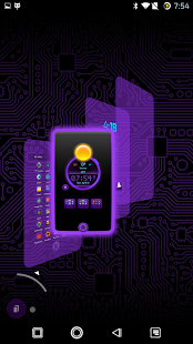 اسکرینشات 2 از محیط برنامه PCB Purple ⁞ TSF Shell 3 Theme v2.0 برای اندروید