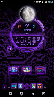 اسکرینشات 4 از محیط برنامه PCB Purple ⁞ TSF Shell 3 Theme v2.0 برای اندروید
