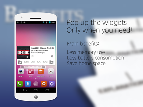 اسکرینشات 2 از محیط برنامه Popup Widget 2 v2.2.7 برای اندروید