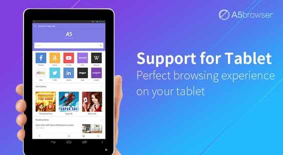 اسکرینشات 4 از محیط برنامه A5 Browser 1.0.1 برای اندروید