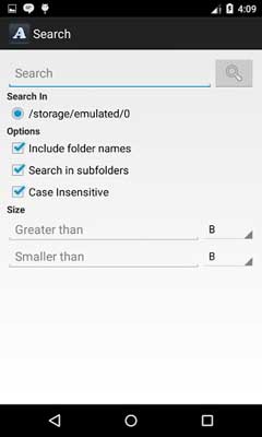 اسکرینشات 2 از محیط برنامه Arc File Manager v2.2.1 برای اندروید