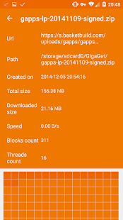 اسکرینشات 2 از محیط برنامه GigaGet Download Manager 1.1.3 برای اندروید