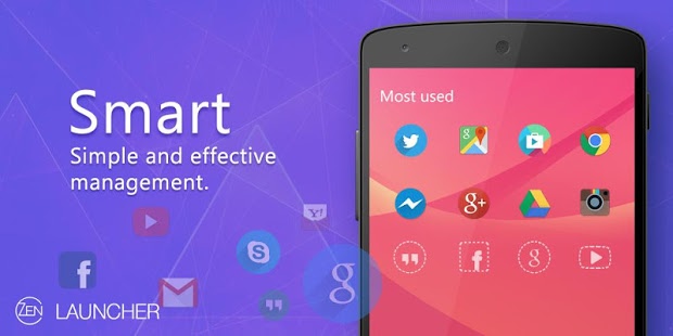 اسکرینشات 2 از محیط برنامه ZEN Launcher + Notification Plugin v1.5.7 برای اندروید