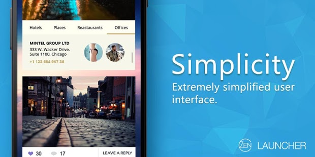 اسکرینشات 1 از محیط برنامه ZEN Launcher + Notification Plugin v1.5.7 برای اندروید