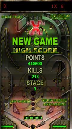 اسکرینشات 4 از محیط برنامه Zombie Smash Pinball v0.6.6.6 برای اندروید