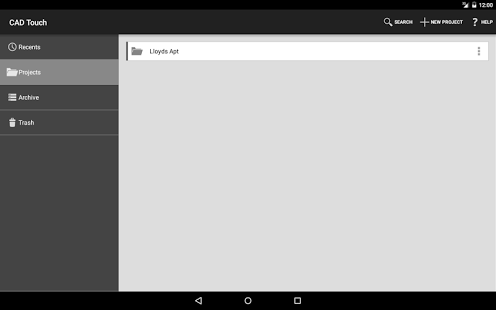 اسکرینشات 4 از محیط برنامه CAD Touch Pro v5.0.9 برای اندروید