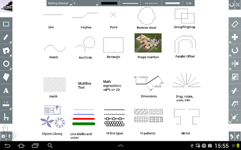 اسکرینشات 5 از محیط برنامه CAD Touch Pro v5.0.9 برای اندروید