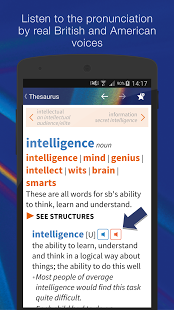 اسکرینشات 2 از محیط برنامه Oxford Learner’s Thesaurus v1.0.6.0 برای اندروید