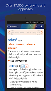 اسکرینشات 3 از محیط برنامه Oxford Learner’s Thesaurus v1.0.6.0 برای اندروید