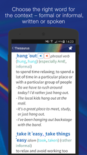 اسکرینشات 4 از محیط برنامه Oxford Learner’s Thesaurus v1.0.6.0 برای اندروید