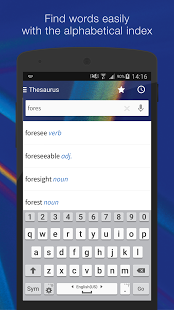 اسکرینشات 5 از محیط برنامه Oxford Learner’s Thesaurus v1.0.6.0 برای اندروید