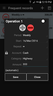 اسکرینشات 3 از محیط برنامه Daily Expenses 3 Pro v3.1.11 برای اندروید