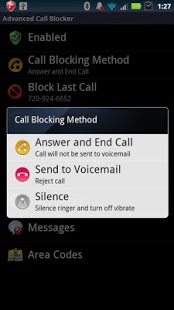 اسکرینشات 1 از محیط برنامه Advanced Call Blocker v2.1.38 برای اندروید
