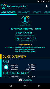 اسکرینشات 1 از محیط برنامه Phone Analyzer Pro v1.91.02 برای اندروید